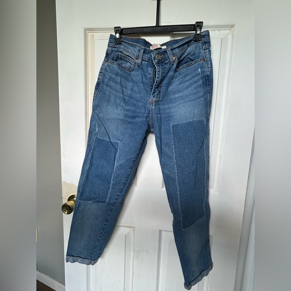 Signature by Levi Strauss Classic Blue Straight Leg Boyfriend Fit Jeans